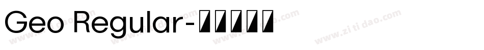 Geo Regular字体转换